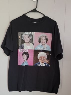 The Golden Girls Men's Shirt XL Black Short Sleeve
